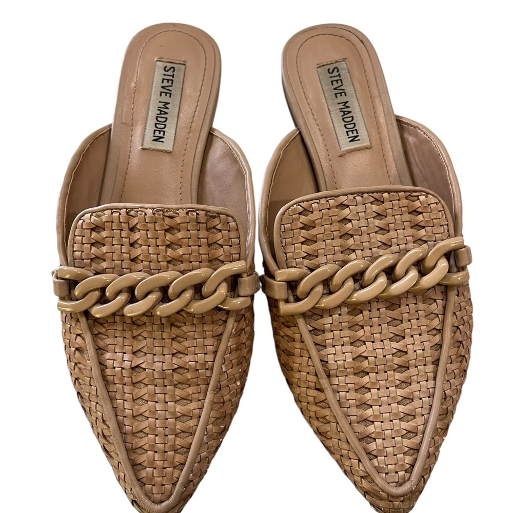 Steve Madden Almah Mule In Tan Raffia Women’s Size 7 Resort Wear Vacation Casual